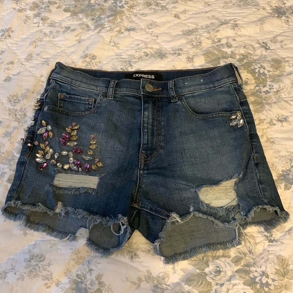 Express size 2 high rise denim short